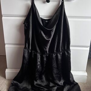 Nasty Gal Sleek Black Mini Dress